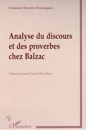 ANALYSE DU DISCOURS ET DES PROVERBES CHEZ BALZAC