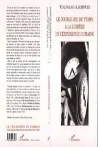 Le Double Jeu du Temps à la Lumière de l'expérience Humaine_cover