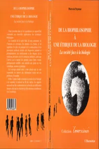 De la biophilosophie à une éthique de la biologie_cover