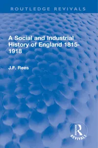 A Social and Industrial History of England 1815-1918_cover