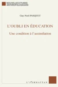 L'oubli en éducation_cover