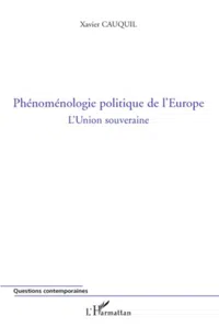 Phénoménologie politique de l'Europe_cover