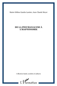 De la psychanalyse à l'haptonomie_cover