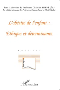 L'obésité de l'enfant : éthique et déterminants_cover