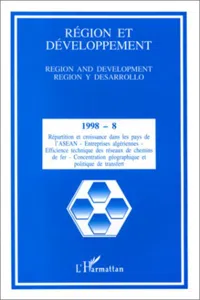 RÉGION ET DÉVELOPPEMENT N° 8_cover