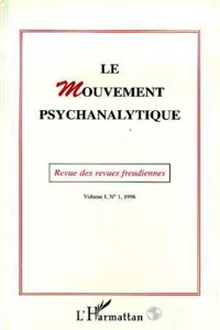 Le Mouvement Psychanalytique Vol. I, 1_cover