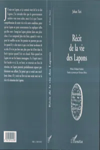 Récit de la vie des Lapons_cover