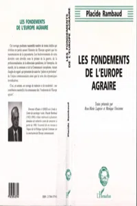 Les fondements de l'Europe agraire_cover