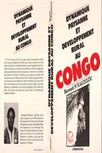 Dynamique paysanne et développement rural au Congo_cover