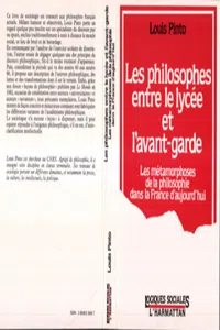 Les philosophes entre le lycée et l'avant-garde_cover