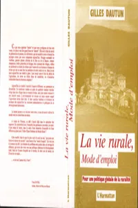 La vie rurale, mode d'emploi_cover