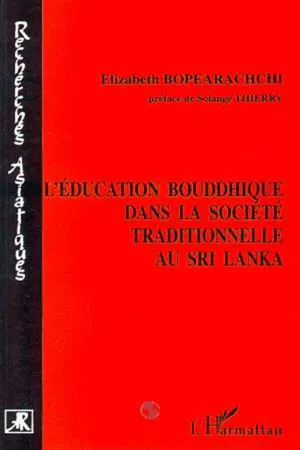 L'éducation bouddhique dans la société traditionnelle au Sri Lanka