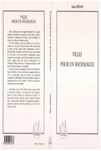 Villes pour un Sociologue_cover