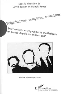 Vulgarisateurs, essayistes, animateurs_cover