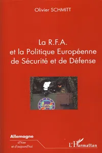 La R.F.A. et la Politique Européenne de Sécurité et de Défense_cover