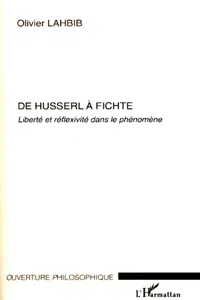 De Husserl à Fichte_cover