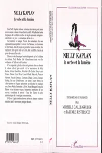 Nelly Kaplan le verbe et la lumière_cover