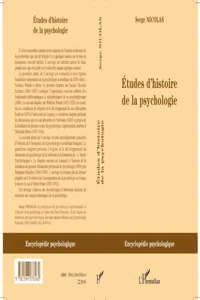 Etudes d'histoire de la psychologie_cover