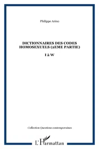 Dictionnaires des codes homosexuels_cover