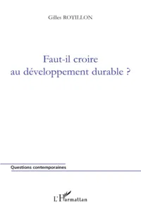 Faut-il croire au développement durable ?_cover