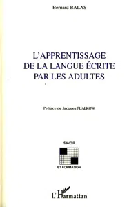 L'apprentissage de la langue écrite par les adultes_cover