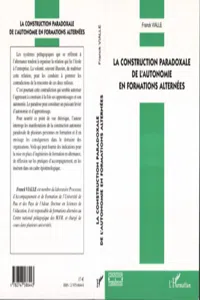 La construction paradoxale de l'autonomie en formations alternées_cover