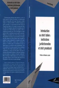 Introduction au droit italien : institutions juridictionnelles et droit procédural_cover