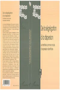 DE LA SÉGRÉGATION À LA DISPERSION_cover