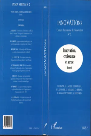 Innovation, croissance et crise (tome 1)