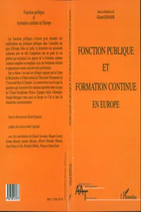 Fonction publique et formation continue en Europe_cover