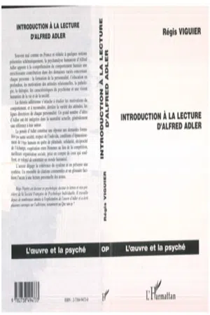 INTRODUCTION A LA LECTURE D'ALFRED ADLER