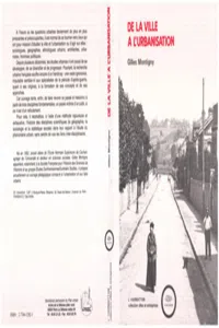 De la ville à l'urbanisation_cover