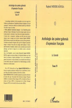 ANTHOLOGIE DES POÈTES GABONAIS D'EXPRESSION FRANCAISE