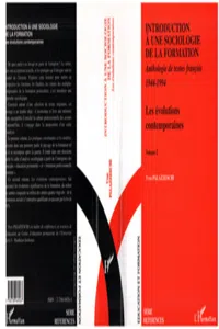 Introduction à une Sociologie de la Formation_cover