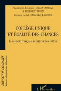 Collège unique et égalité des chances_cover