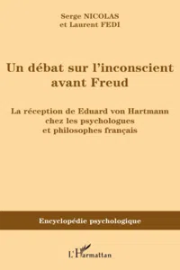 Un débat sur l'inconscient avant Freud_cover