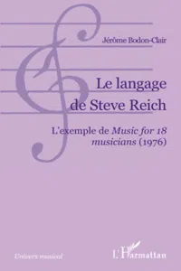 Le langage de Steve Reich_cover