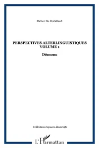 Perspectives alterlinguistiques Volume 1_cover