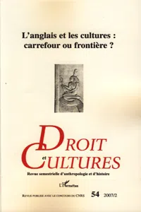 L'anglais et les cultures : carrefour ou frontière ?_cover