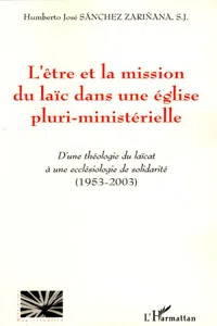 L'être et la mission du laïc dans une église pluri-ministérielle_cover