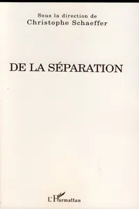 De la séparation_cover