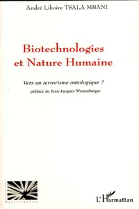 Biotechnologies et nature humaine_cover