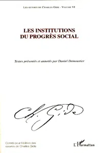 Les institutions du progrès social_cover