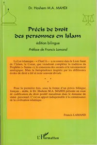 Précis de droit des personnes en Islam_cover