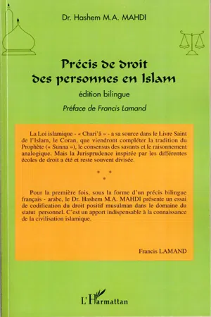 Précis de droit des personnes en Islam