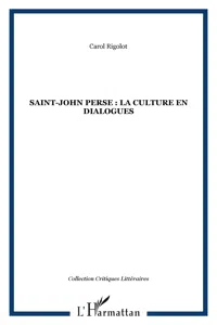 Saint-John Perse : la culture en dialogues_cover