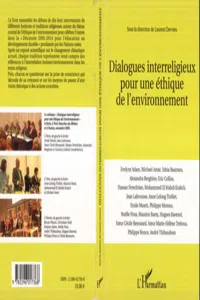 Dialogues interreligieux pour une éthique de l'environnement_cover