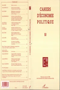 Cahiers d'économie politique n°50_cover