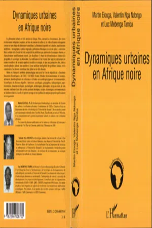 Dynamiques urbaines en Afrique noire