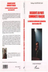 Dissidents du Parti Communiste Français_cover